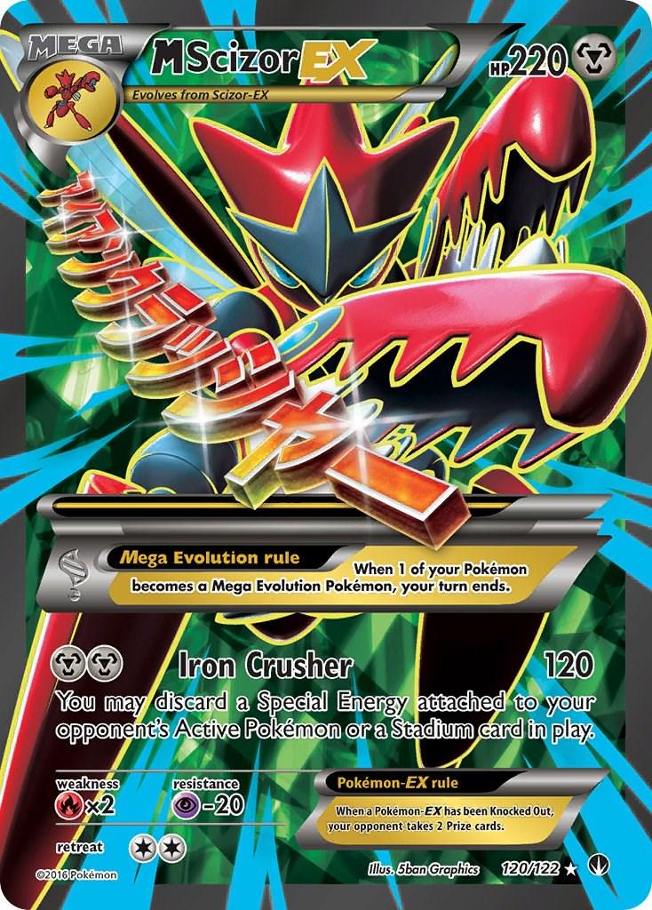M Scizor EX 120/122 Rare Ultra BREAKpoint Pokemon Near Mint Pokemon Card