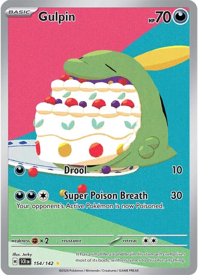 Gulpin - 154/142 - Pokemon Stellar Crown Illustration Rare NM