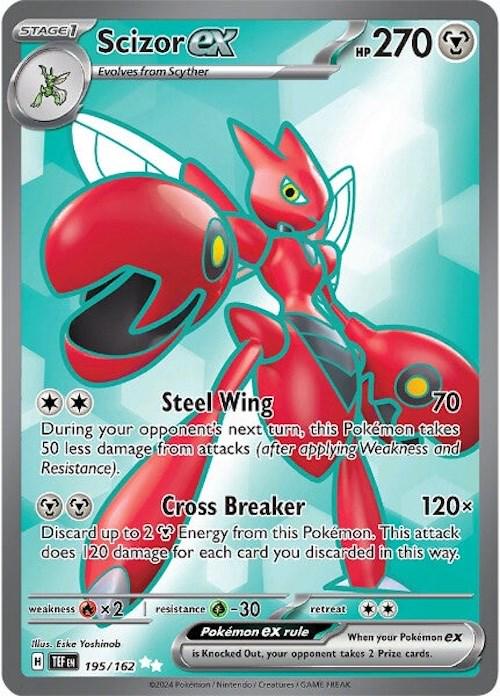 Scizor EX 195/162 Temporal Forces Pokemon Card NM