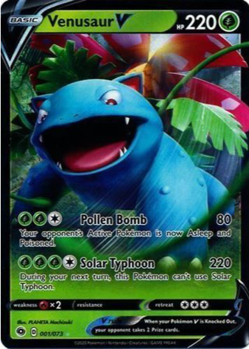 Venusaur V 001/073 - Champions Path NM Ultra Rare Pokemon