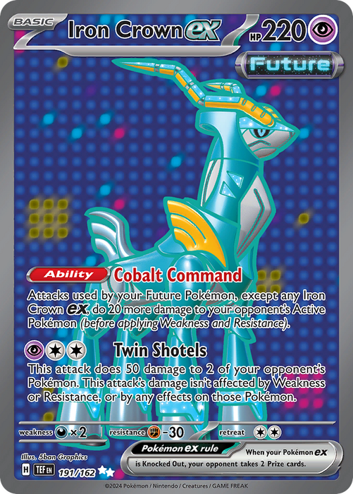 Iron Crown ex - 191/162 - Ultra Rare - Temporal Forces - Pokemon Card - NM/M